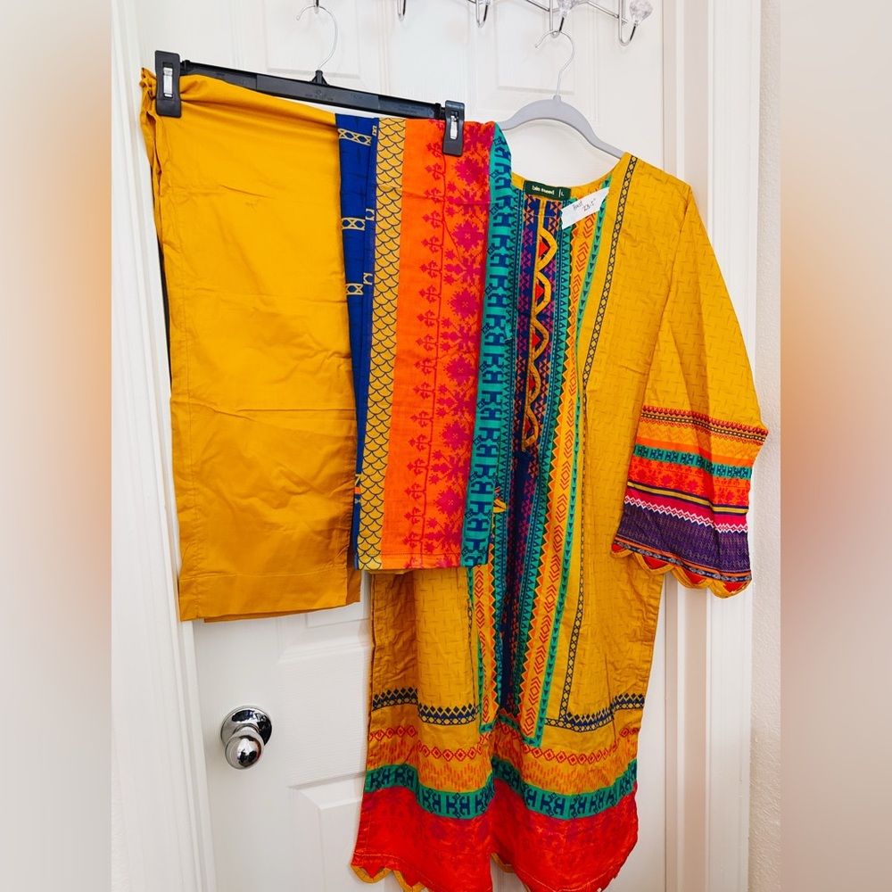 Vibrant Multicolor Traditional Outfit 3 pc